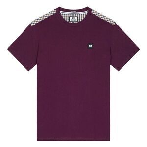 Weekend Offender Mens Diaz Checked T-Shirt / Berry